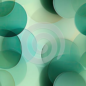 Green abstract wallpaper with translucent circles and layered translucency (tiled)
