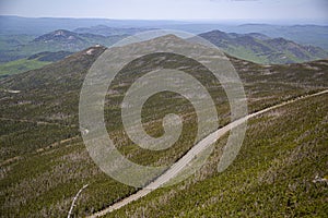 Green,  Adirondack mountains on in the summer NY USA