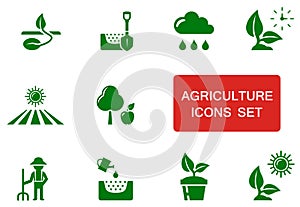 Green agriculture icon