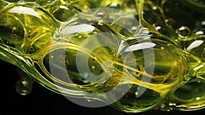 Green algae Chlorophyta. Abstract close-ups, selective focus, and creative lighting