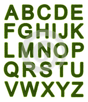 Green alphabet - capital letters