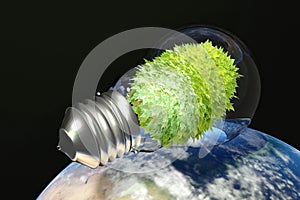 Green altenative energy friendly to planet Earth concept.