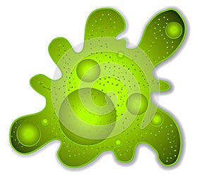 Green Amoeba Microbe Clip Art photo