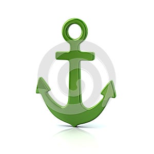 Green anchor icon
