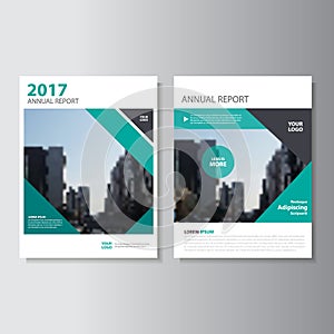 Green annual report Leaflet Brochure Flyer template design, book cover layout design, Abstract blue presentation templates