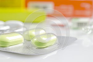 Green antibiotic in capsule