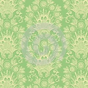 Green Antique Vintage Flower background