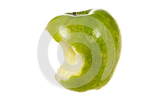 Green apple chewed