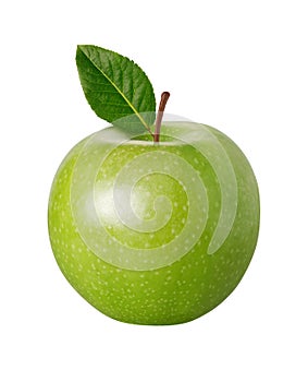 Green Apple with a clipping path