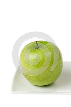 Green Apple Closeup in High Key