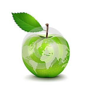 Green apple earth design