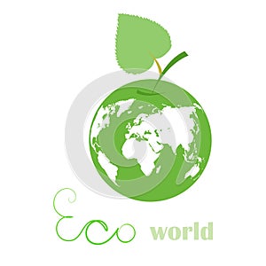 Green apple earth design