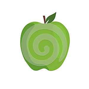 Green apple fruit illustration vector isolated