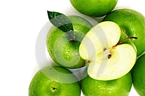 Green apple fruits