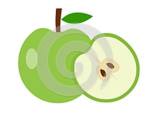 Green apple illustration