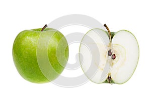 Green apple isolated over white
