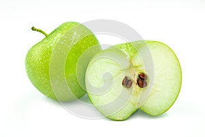 Green apple isolated on white background