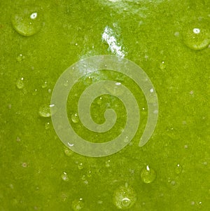 Green apple macro texture