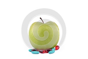 GREEN APPLE WITH MEDICINE