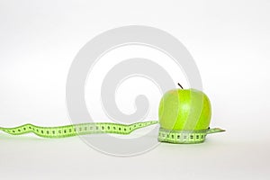 green apple and the ruler
