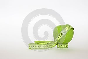 Green apple and the ruler
