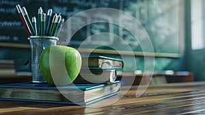 The Green Apple on Books.AI generated image