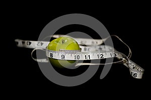Green Apple with Tape Measure