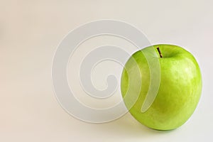 Green apple on white background