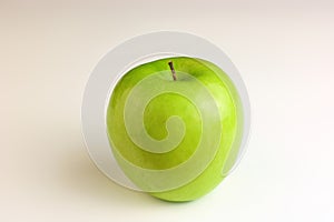 Green apple on white background