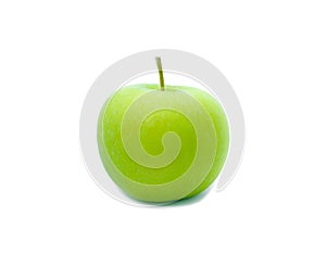 Green apple on white background fruit Nourish the health body