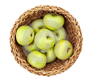 green apples basket