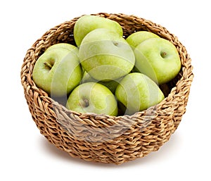 green apples basket
