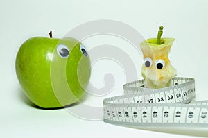 Green apples and centimeter