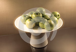 Green Apples in a Dish