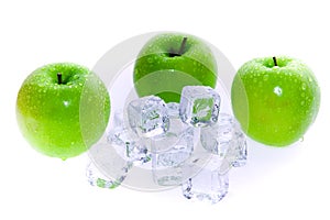 Green Apples And Ice Cubes