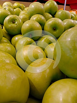 green apples picked up at the supermarketgreen apples picked up at the supermarket Famous on the sunsed road, kuta bali