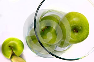 Green Apples in Vase aka Fruitbowl