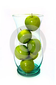 Green Apples in Vase aka Fruitbowl