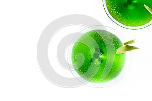 Green appletini cocktail
