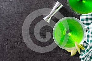 Green appletini cocktail