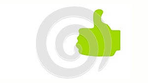 Green approval symbol on white background, isolates