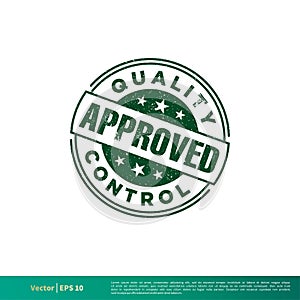 Green Approved Stamp Grunge Vector Template Illustration Design. Vector EPS 10.