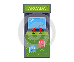 green arcade machine.