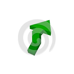 Green arrow up vector illustration