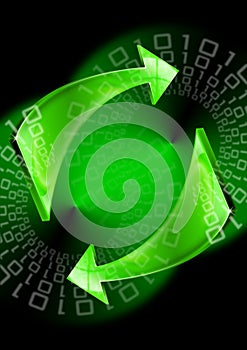 Green arrows background