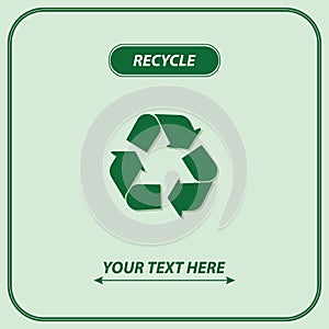 Green arrows recycle eco symbol vector illustration