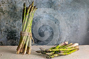 Green asparagus in a bunch