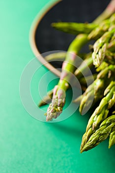 Green asparagus close up