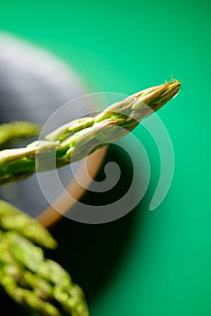 Green asparagus close up