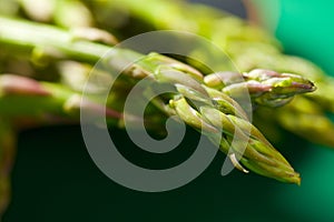 Green asparagus close up